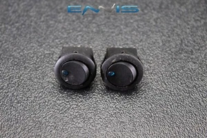 2 PCS ROUND ON OFF ROCKER SWITCH MINI TOGGLE BLUE LED 3/4 MOUNT HOLE EC-1103ABL - Picture 1 of 4
