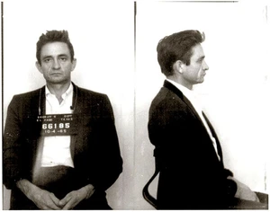 Johnny Cash Mugshot Photograph 11 X 14 - Rare 1965 Mug Shot - Photo Poster Print - Picture 1 of 1