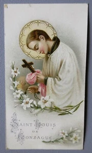 pious image Saint Louis of Gonzague with prayer on the back - Picture 1 of 2