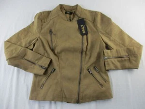 Only Onlava Kunstleder Biker Jacke Tigers Eye Gr 40 Beige - Bild 1 von 1