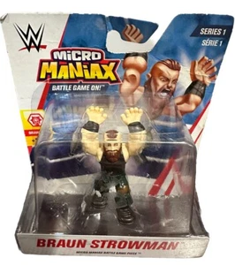 Braun Strowman WWE Micro Maniax Series 1 Battle Game On Mini Action Figure NEW - Picture 1 of 2