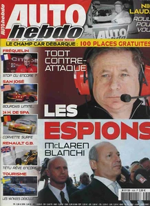 AUTO HEBDO N°1608 01.08.2007 24H DE SPA MERCEDES SLC ROADSTER CHAMP CAR SAN JOSE - Bild 1 von 1