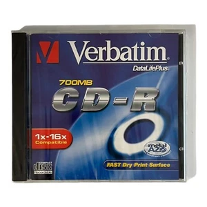 Verbatim Rohling CD- R 700 MB 1-16x Speed CD Rohling 1 Stück Neu & OVP - Bild 1 von 2