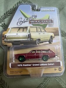 Greenlight Estate Wagons 1976 Pontiac Grand LeMans Green Machine 1:64 Diecast