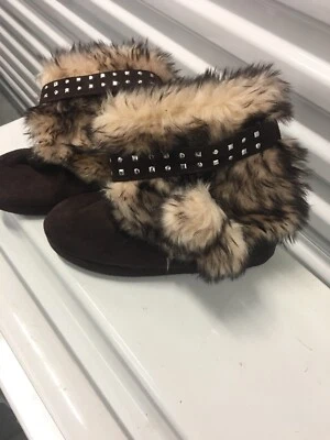 Faux Fur Booties  Medium 6.5 To 7.5 - Image 1 of 4