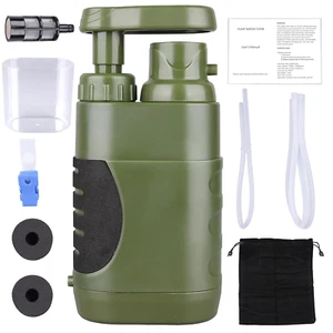 Portable Hand Pump Water Filter,100000Gallons Camping Water Filter Survival,3-Gr - Picture 1 of 12