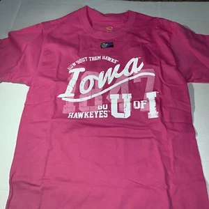 The University Of Iowa Hawkeye Pink T-Shirt Size S - Picture 1 of 11