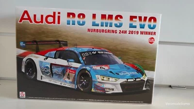 Audi R8 LMS EVO Nurburg 2019 24H modellino auto corsa kit 1-24 NUNU 24026 - Immagine 1 di 2