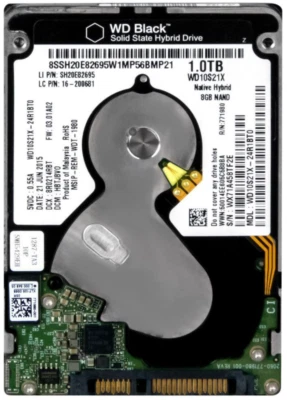 Disk Western Digital Black Slim WD10S21X 1TB 5400U/Min SATA III 2.5'' Zoll - Immagine 1 di 4