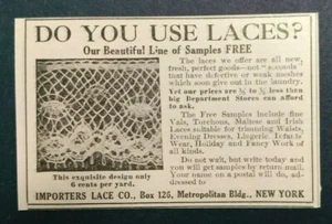 1908 Importers Lace Co. Advertisement New York - Picture 1 of 1