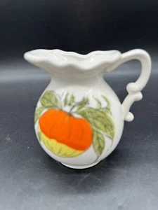 Vintage Handpainted Pitcher Made In Japan Floral Fruit Leaf Design - Picture 1 of 8