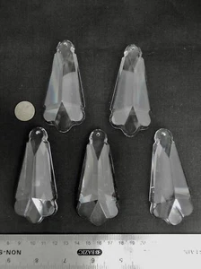 Juego 5 Pendalogos de Cristal de Plomo Corte Precisión Nuevos - Antiguo Stock. 90 MM - Imagen 1 de 12
