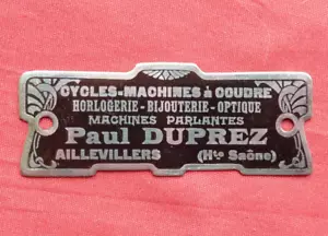 ancienne plaque machine Paul DUPREZ aillevillers haute saone déco indus - Bild 1 von 1