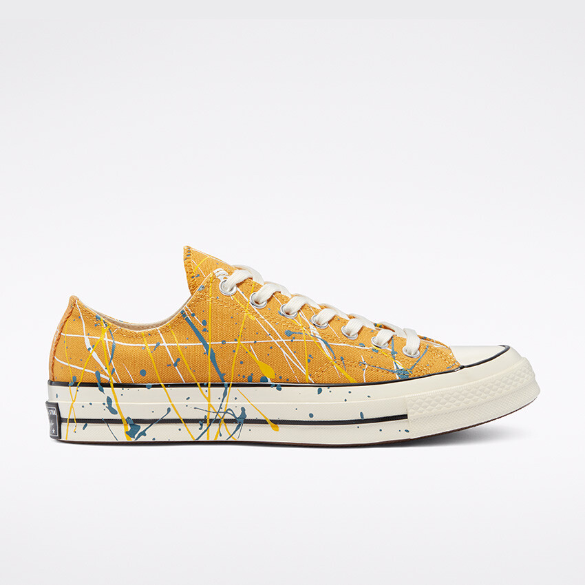 Converse Chuck 70 Low Paint Splatter - Sunflower Gold for