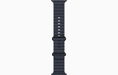 Generic Band Watch for Apple Watch Ultra 2nd Gen Black Titanium. Navy Ocean