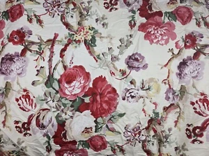VERY NICE Ralph Lauren CHAPS Queen Comforter Red Floral 92x96 - GREAT CONDITION - Picture 1 of 4