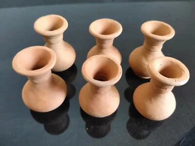 Terracotta Neck Ring Clay Pot Set of 6 Miniature Terracotta Neck Ring Pot - Изображение 1 из 4