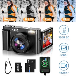 Digitalkamera 4K 48MP Kamera Kompaktkamera Autofokus 16X Digitalzoom 32GB - Bild 1 von 20