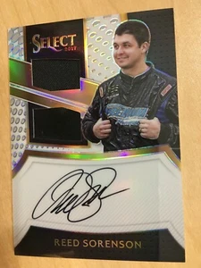 Reed Sorenson 2017 Panini Select Auto Tire Firesuit White Prizm Refractor /50   - Picture 1 of 2