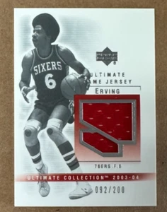 2003 Upper Deck Ultimate Collection Basketball Julius Erving Game Jersey 92/200 - Picture 1 of 2