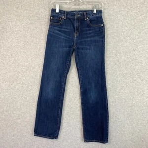 Gap 1969 Kids Jeans Boys Youth 12 Blue Straight Leg Adjustable Waist Med Wash - Picture 1 of 17