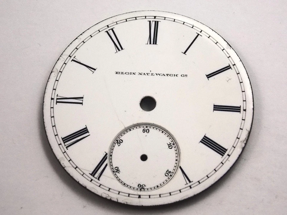 Reloj Elgin Natl Watch Co blanco vintage esfera para relojes de bolsillo 45,75 mm nuevo en stock Foto 1 de 1
