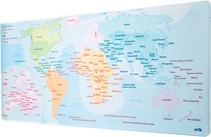 Alfombrilla de mouse XL almohadilla de escritorio mapa mundial - Imagen 1 de 6