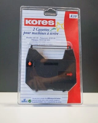 Kores K10 2 cassettes pour machines à écrire - Sous blister - Photo 1/2