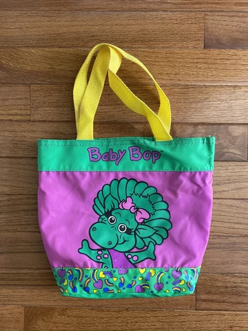 Barney The Dinosaur Baby Bop Vintage 1992 Vinyl Small Lunch Tote Bag Lyons Group Cover