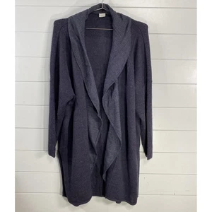 Poetry Sweater Cardigan Womens 16/18 Purple Baby Alpaca Wool Hooded Open VJ03 - Picture 1 of 12