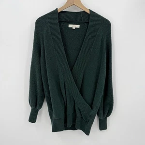 Loft Chenille Faux Wrap Surplice Sweater S Womens Green Layering Comfy Old Money - Picture 1 of 6