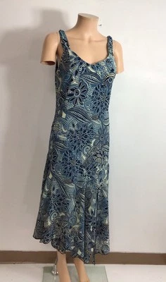 Y2K Floral Boho Dress Asymmetrical Hem Fairy Slip Womens 8 - Image 1 of 4