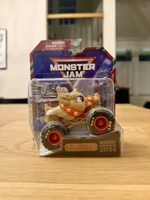 2024 Monster Jam ограниченного тиража Рождество Рудольф 1 из 3000-1:64 Spin Master - Изображение 1 из 2