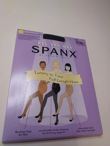 SPANX Tummy Taming Sheers Strumpfhose Größe D schwarz volle Länge  - Bild 1 von 3