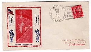 #690 Pulaski 1931 FDC - C.L. Elliott Unofficial U.S.S. Salt Lake City Navy CCL - Picture 1 of 2