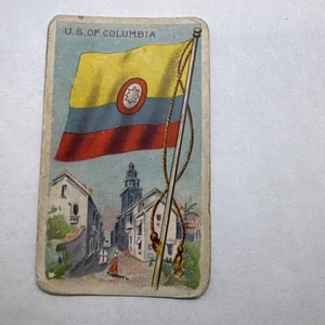 1909-1911 T59 Flags of all Nations - U S of Columbia - Recruit Little Cigars - Bild 1 von 2