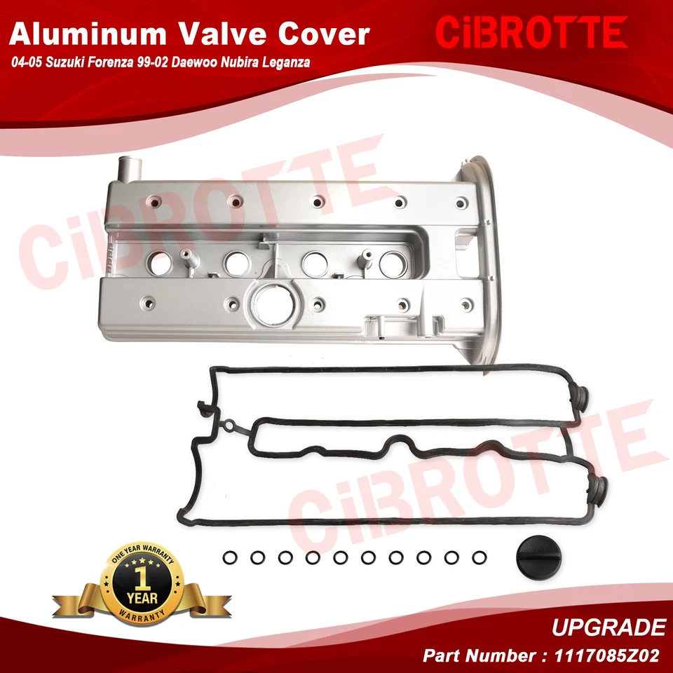 Aluminum Valve Cover & Gasket 04-05 Suzuki Forenza 99-02 Daewoo Nubira Leganza - Image 1 of 4