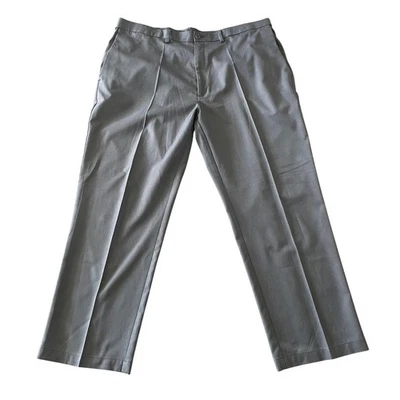 Haggar Cool 18 Pro Classic Fit Dress Pants Mens 42x30 Gray Business Professional - Image 1 of 4