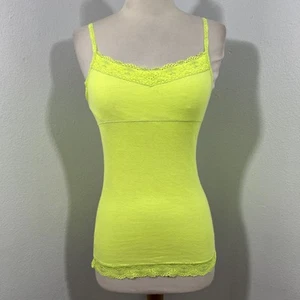 Justice Tank Top Youth 14 Lime Lace Trim Bella Swan Y2K 90s - Picture 1 of 8