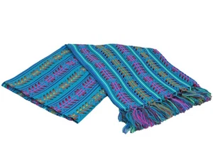 Mexikanischer Rebozo Schal - Handgewebtes Halstuch, Tischläufer oder Hintergrund - Bild 1 von 17