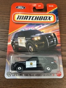 2025 MATCHBOX FORD POLICE INTERCEPTOR UTILITY (75/125) - SAN DIEGO POLICE - Picture 1 of 2