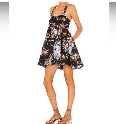 Free People Sz S Let The Sun Shine Floral Babydoll Dress In Dark Combo NWOT - Image 1 of 4