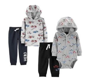 Carter's Baby Jungen 4-teiliges Fahrzeug Hoodie Spielkleidung Set 18 Monate - Bild 1 von 1