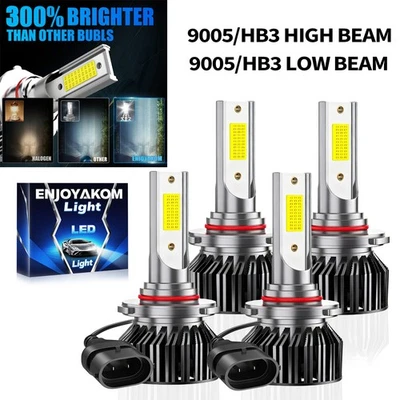 For Nissan Maxima 2008-2008 9005+9005 LED Headlight High Low Beam Light Bulbs - Image 1 of 4