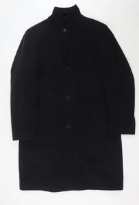 Marks and Spencer Men's Black Overcoat, M, Lined, Business - Picture 1 of 12