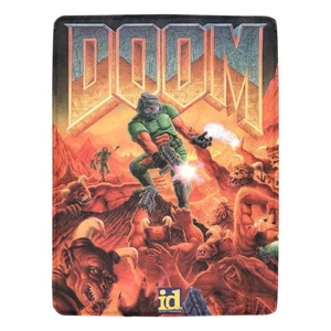 Doom 1993 id Software MS-DOS Classic Video Game Cover Soft Micro Fleece Blanket - Picture 1 of 6