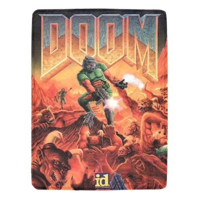 Doom 1993 id Software MS-DOS Classic Video Game Cover Soft Micro Fleece Blanket - Image 1 of 4