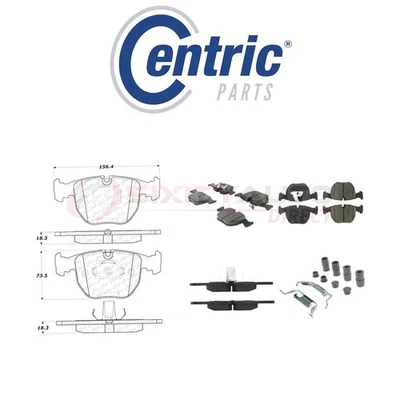 Centric Ceramic Disc Brake Pads w Shims for 1995-2001 BMW 740i 4.0L 4.4L V8 bg - Изображение 1 из 4