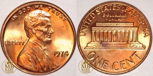 1974 Lincoln Memorial Cent - Misaligned Dies & Collar Clash - Rare Error Coin - Picture 1 of 4