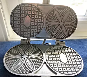 Palmer Pizzelle Iron Double Model 1000 Heavy well constructed clean inside - Picture 1 of 7